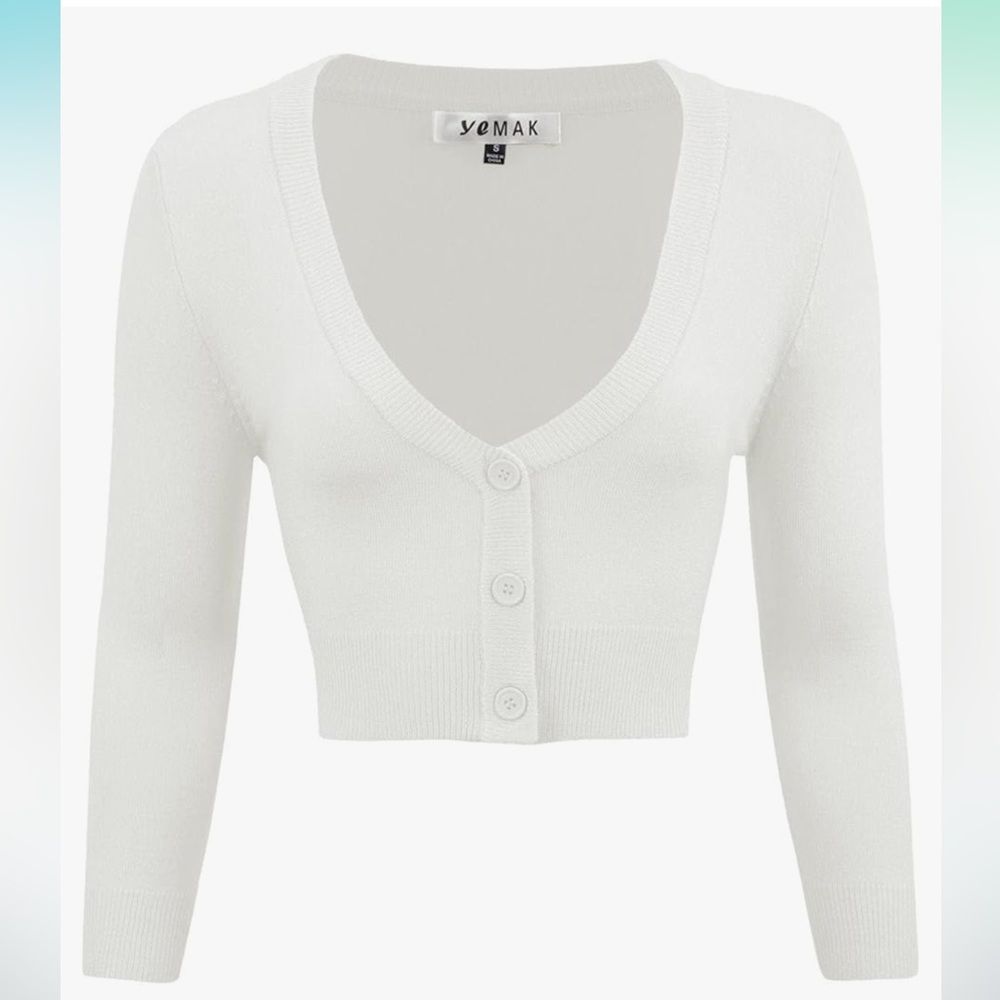YEMAK Women’s Cropped Bolero Cardigan
